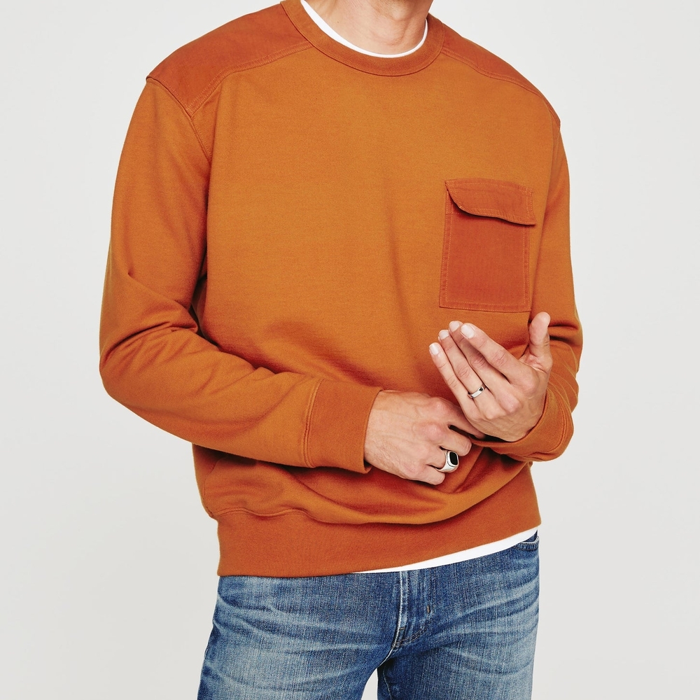 Men's Orange Crewneck Sweater